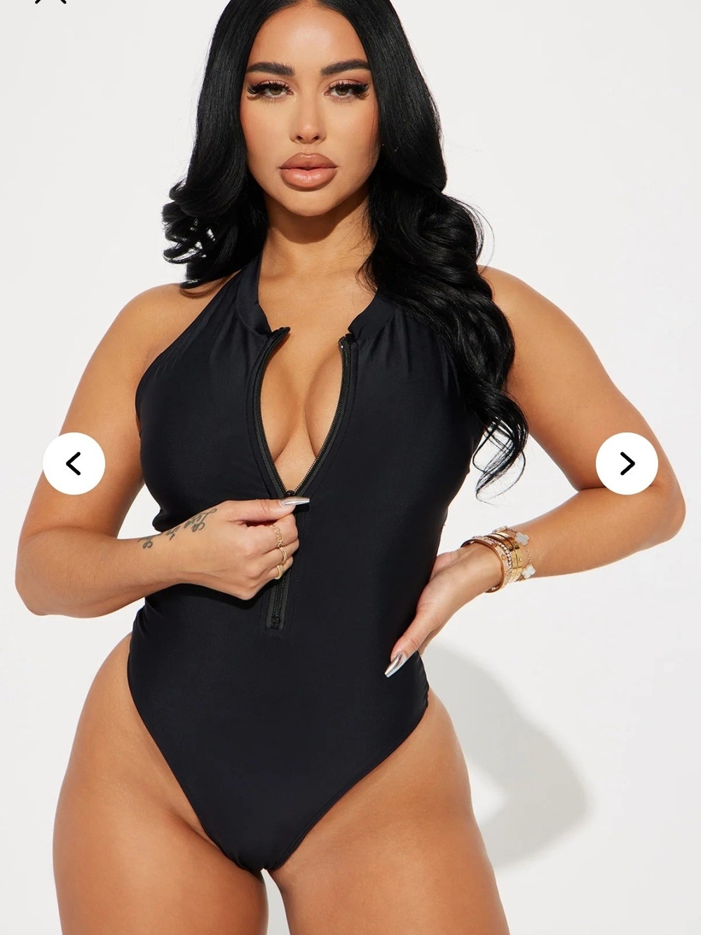 Black One-Piece Swimsuit - Picture 2 of 3